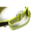 IDC Color&Gray 40 mm széles nyakörv fogóval és cserélhető felirattal, UV sárga