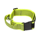 IDC Color&Gray 50 mm széles nyakörv fogóval és cserélhető felirattal, UV sárga