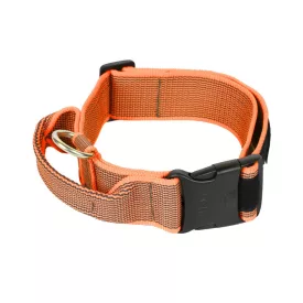   IDC Color&Gray 50 mm széles nyakörv fogóval és cserélhető felirattal, UV narancs