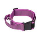 IDC Color&Gray 50 mm széles nyakörv fogóval és cserélhető felirattal, UV pink