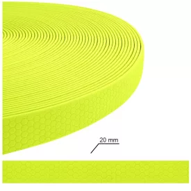   Hexa DryGrip vízálló póráz  - Neon Sárga - 20 mm széles