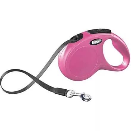 Flexi new"XS" szalagos automata póráz - pink, 3 méter
