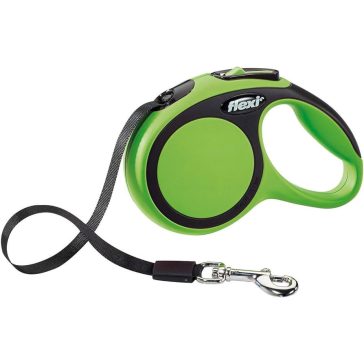   Flexi new comfort  "S" zsinóros automata póráz - zöld, 5 méter