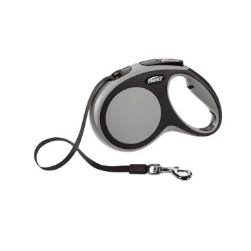   Flexi new comfort  "M" szalagos automata póráz - szürke, 5 méter