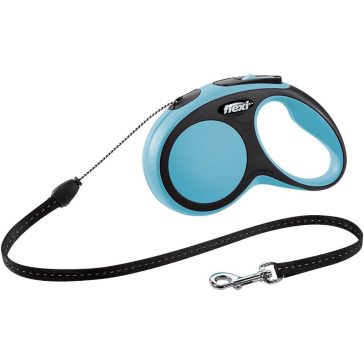   Flexi new comfort  "M" zsinóros automata póráz - kék, 5 méter