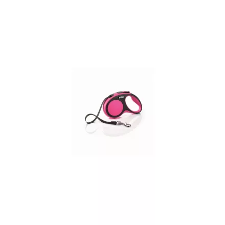 Flexi new comfort  "M" zsinóros automata póráz - pink, 5 méter