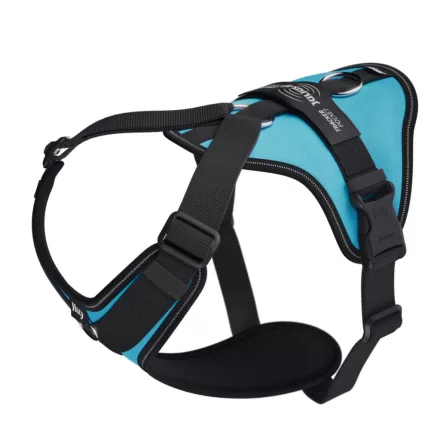 JK9 Longwalk Light kutyahám okoseszköz-tartó hámfelirattal, aquamarine, méret: XL 