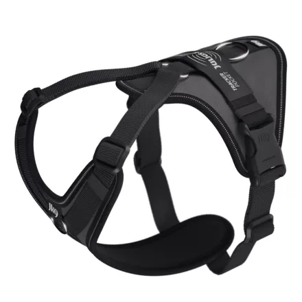 JK9 Longwalk Light kutyahám okoseszköz-tartó hámfelirattal, antracit, méret: S