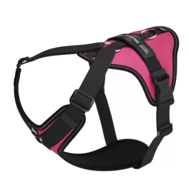   JK9 Longwalk Light kutyahám okoseszköz-tartó hámfelirattal, sötét pink, méret: 2XL 