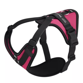   JK9 Longwalk Light kutyahám okoseszköz-tartó hámfelirattal, sötét pink, méret: M