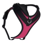 JK9 Longwalk Light kutyahám okoseszköz-tartó hámfelirattal, sötét pink, méret: XL