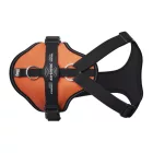 JK9 Longwalk Light kutyahám okoseszköz-tartó hámfelirattal, uv narancs, méret: 2XL