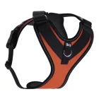 JK9 Longwalk Light kutyahám okoseszköz-tartó hámfelirattal, uv narancs, méret: L