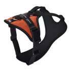 JK9 Longwalk Light kutyahám okoseszköz-tartó hámfelirattal, uv narancs, méret: M