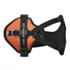 JK9 Longwalk Light kutyahám okoseszköz-tartó hámfelirattal, uv narancs, méret: M