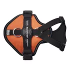 JK9 Longwalk Light kutyahám okoseszköz-tartó hámfelirattal, uv narancs, méret: XS