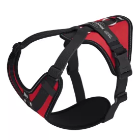   JK9 Longwalk Light kutyahám okoseszköz-tartó hámfelirattal, piros, méret: M