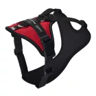 JK9 Longwalk Light kutyahám okoseszköz-tartó hámfelirattal, piros, méret: M