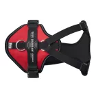 JK9 Longwalk Light kutyahám okoseszköz-tartó hámfelirattal, piros, méret: M